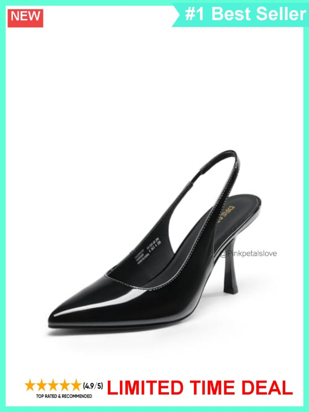 Slingback High Heels Pumps Pointed Toe 3.3-Inch Stiletto